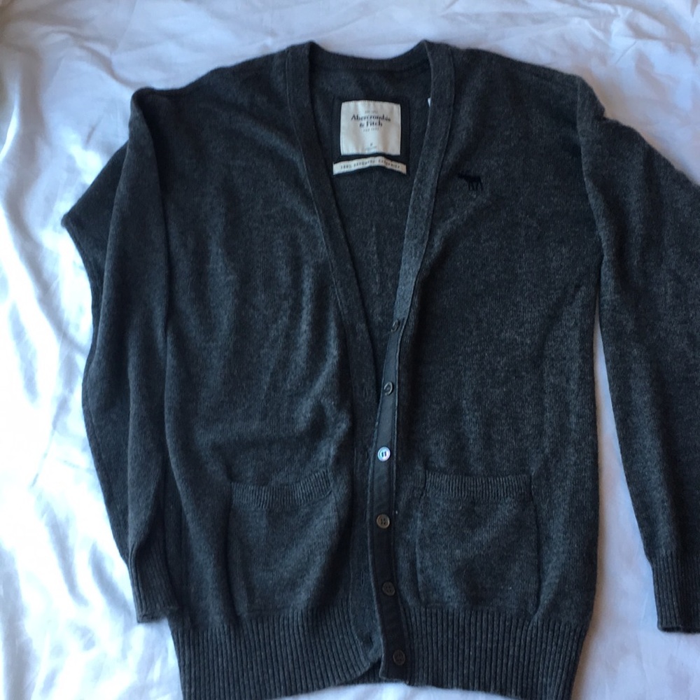 Abercrombie and Fitch Charcoal Cashmere Cardigan